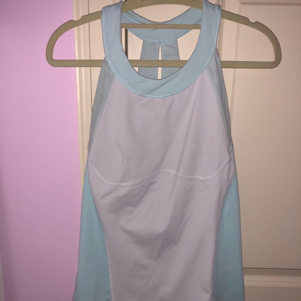 Lululemon Blue and white tank